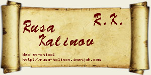 Rusa Kalinov vizit kartica